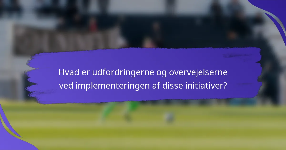 Hvad er udfordringerne og overvejelserne ved implementeringen af disse initiativer?